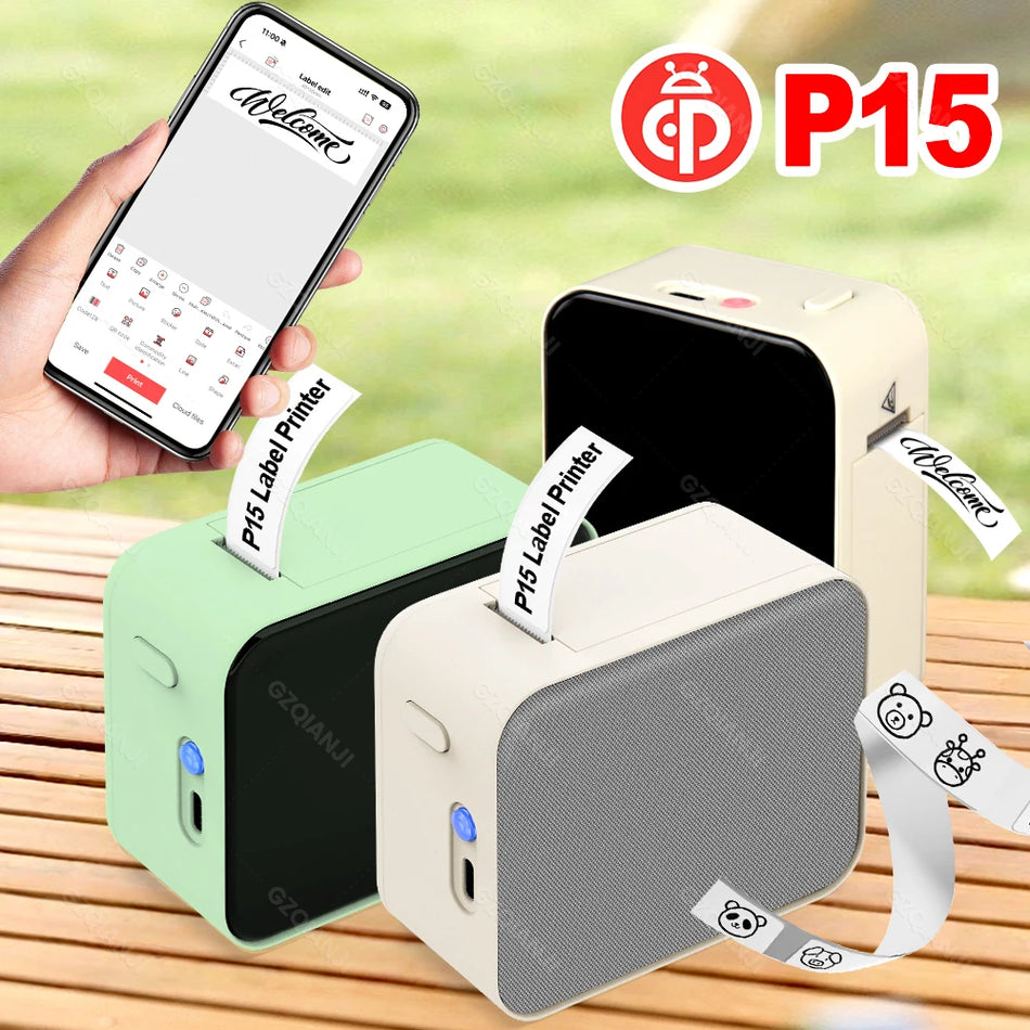 Mini pametni termalni tiskalnik nalepk P15 D110 Bluetooth brezbarvni tiskalnik nalepk