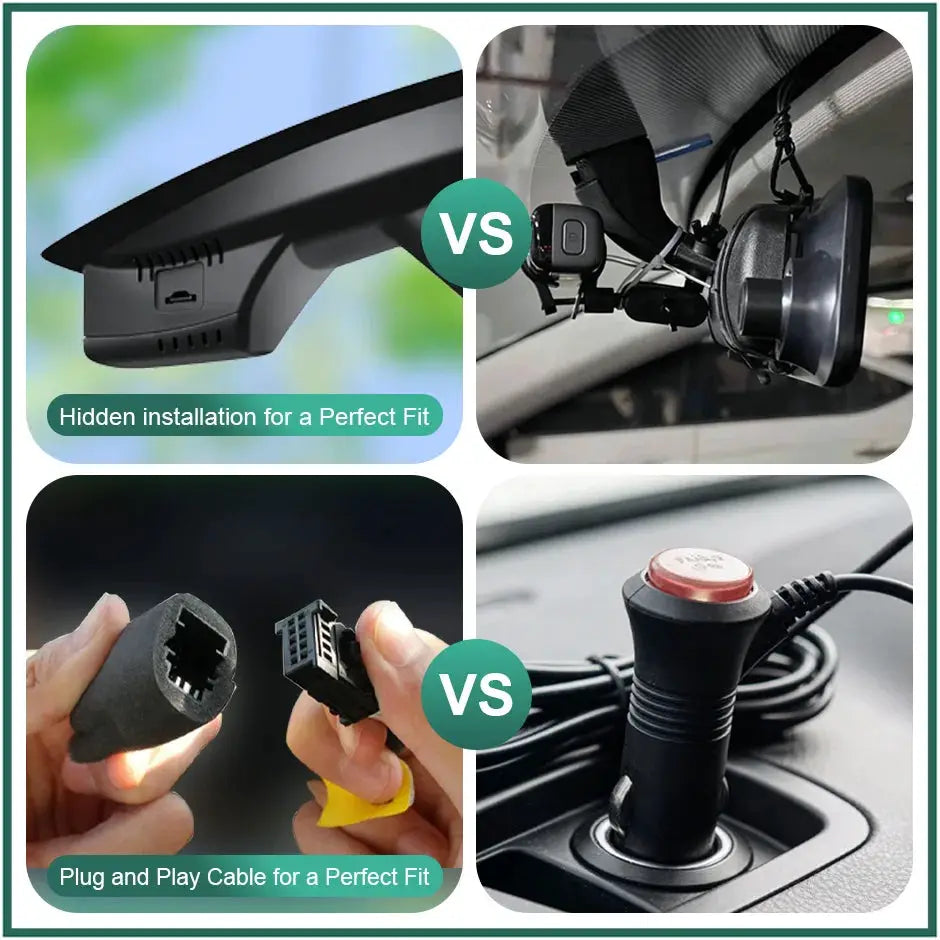 Plug and Play Hidden 4K WiFi Dash Cam Car DVR Front Rear Camera For Ford EcoSport 2015-2019 by InterCyprus Trading Ltd