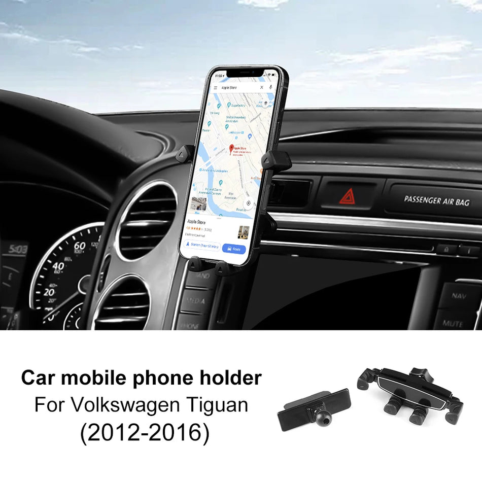 Supporto rotante per telefono da auto per Volkswagen VW Tiguan 2012-2016