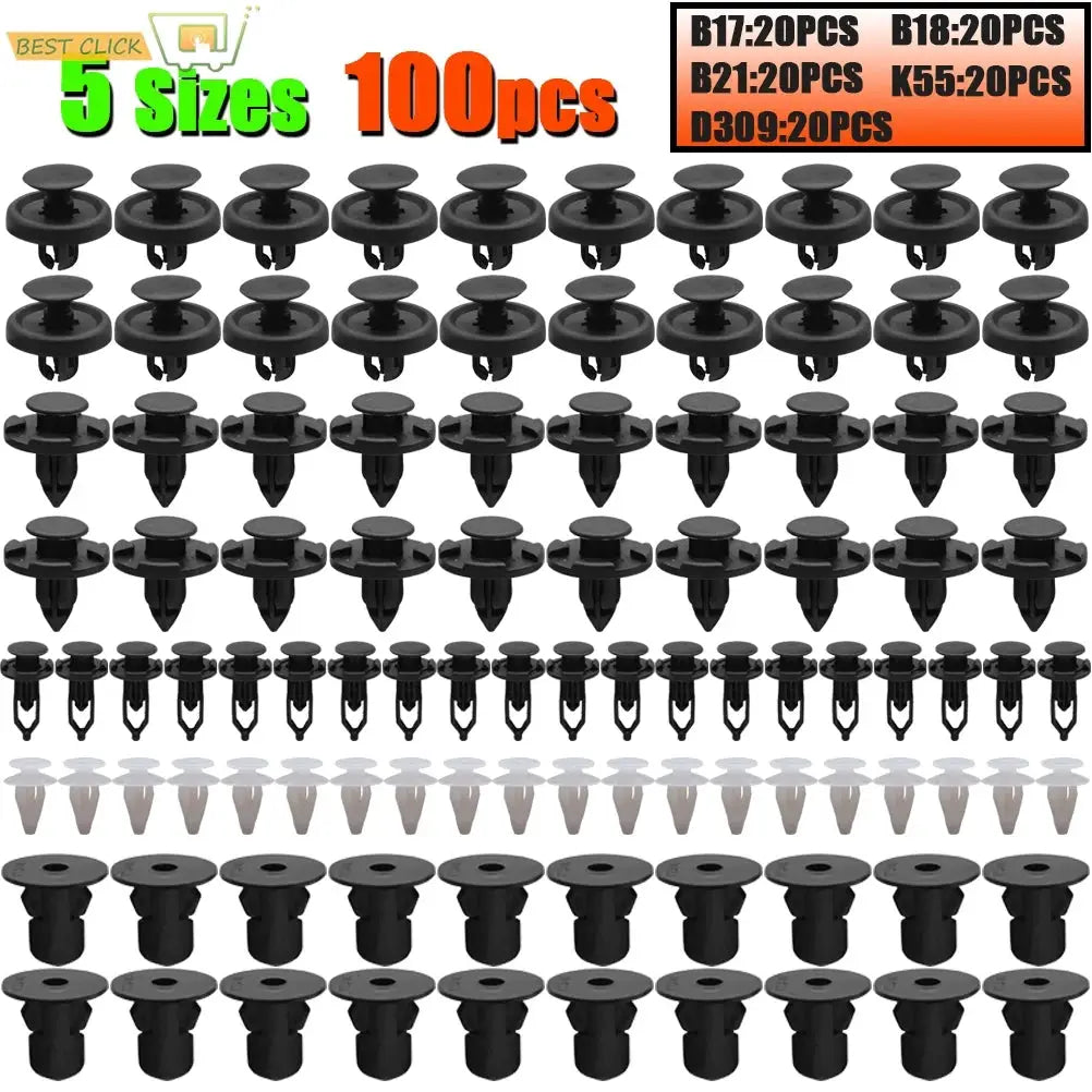 100PCS Car Trim Panel Clips Bumper Hood Mud Flaps Lining Fastener Push Rivets For Toyota Corolla RAV4 Avensis Lexus IS RX by InterCyprus Trading Ltd