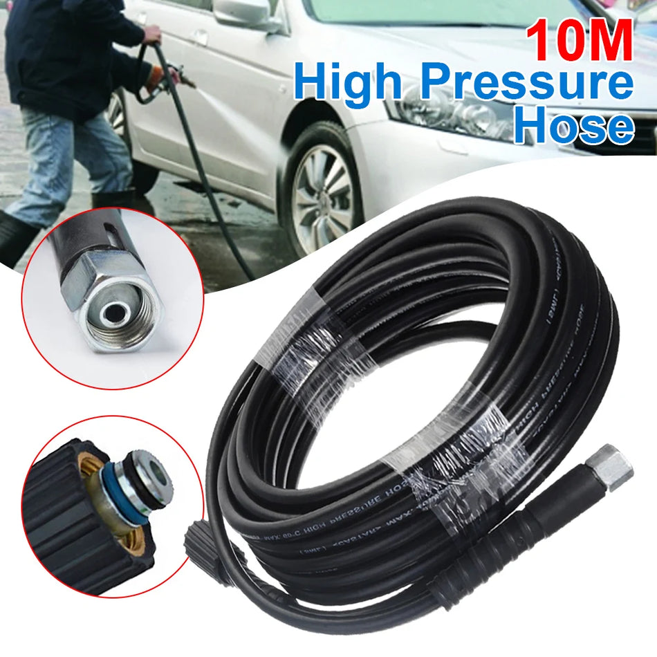 Manguera de Lavadora de Alta Presión de 10m M14 a M22 para Limpieza, PVC y Acero Inoxidable