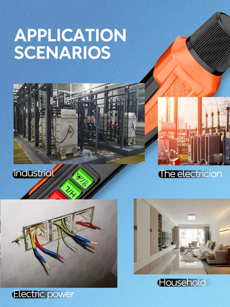 Non-Contact Voltage Detector AC Tester 12-1000V | Smart Breakpoint Finder with Flashlight