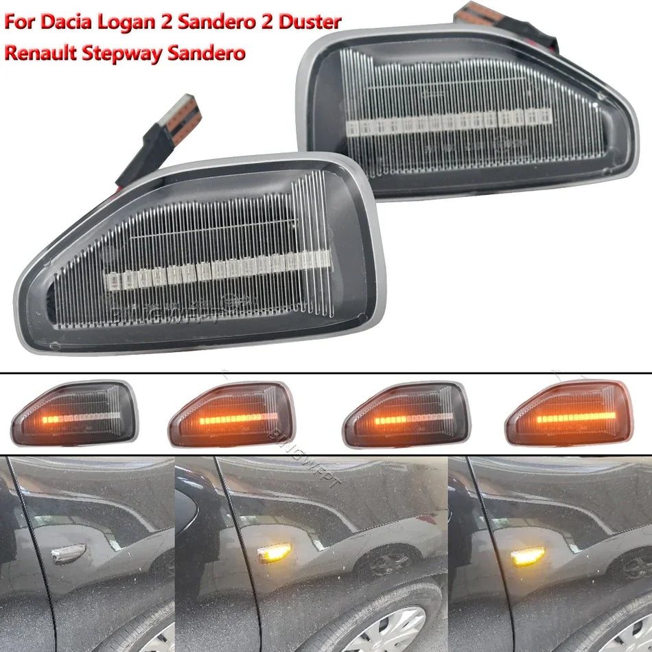 LED dinamiskā sānu marķiera gaisma Dacia Logan, Sandero, Duster, Renault Stepway