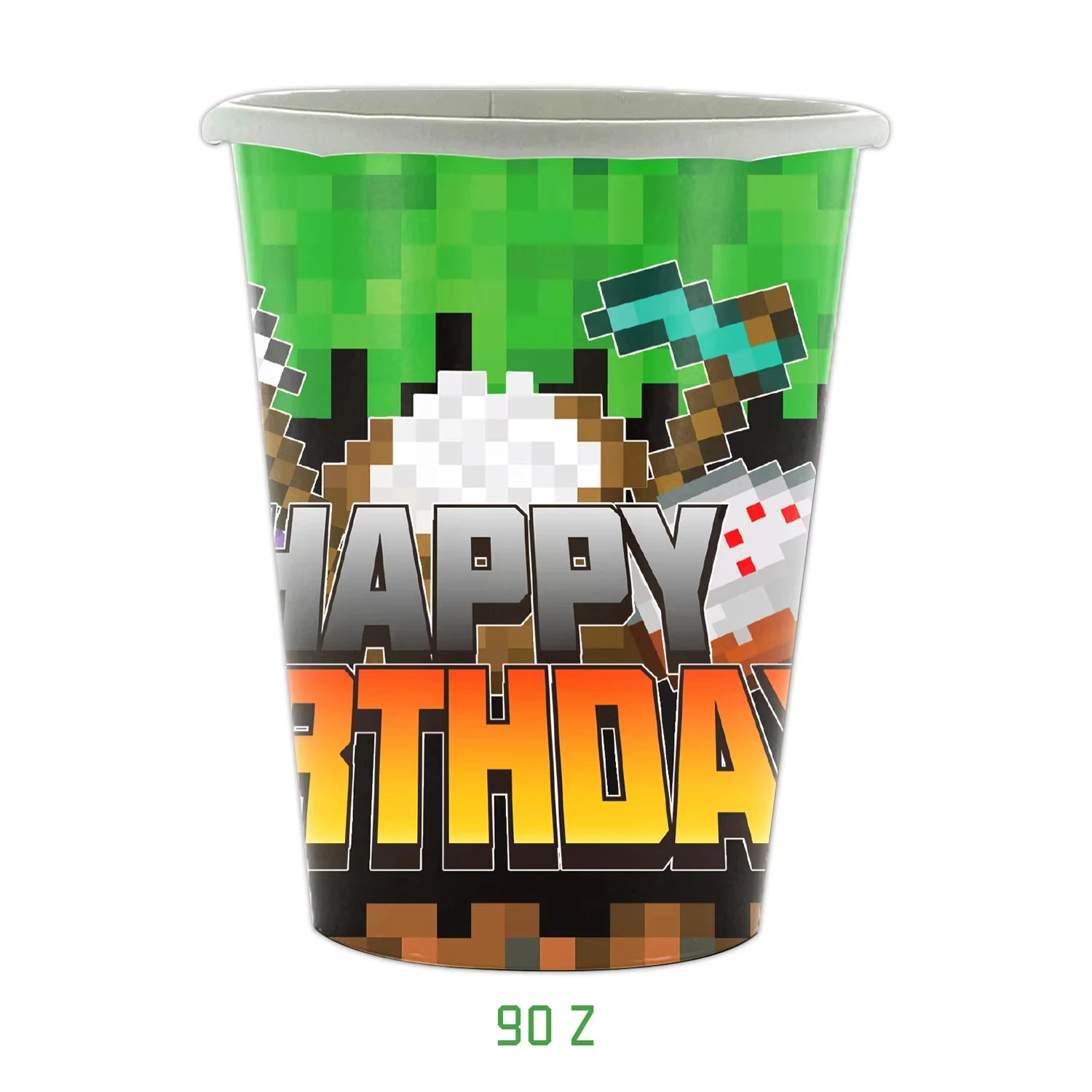 Pixel Game Party Supplies - Disposable Tableware &amp; Decor 10pcs cup