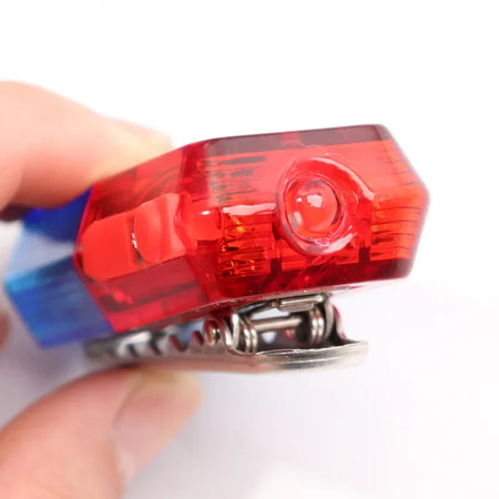 LED Red and Blue Warning Shoulder Light &ndash; Waterproof Battery