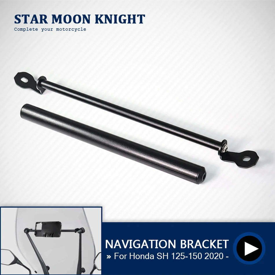 Honda SH 125-150 2020 GPS viedtālruņa vējstikla krusts turētājs motociklam, alumīnijs