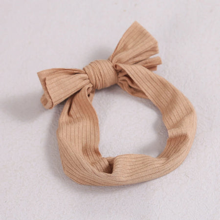 A&amp;A Knit Bow Baby Headbands - Soft Nylon Hair Accessories for Girls (21 Colours)