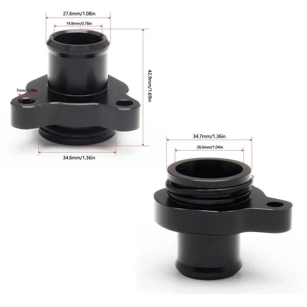 Aluminum Water Hose Fitting Replacement For BMW N54 335i 335 11537541992 11537544638 N54 N53 N52 Engines TF-1019 by InterCyprus Trading Ltd