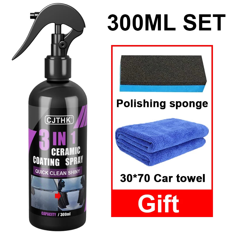 Car Ceramic Nano Coating - Superior Hydrophobic Protection &amp; Shine 300ml set 1