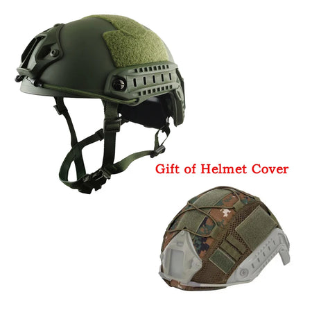 FAST Tactical Riot Helmet &ndash; Thickened ABS Protective Shell Green without holes