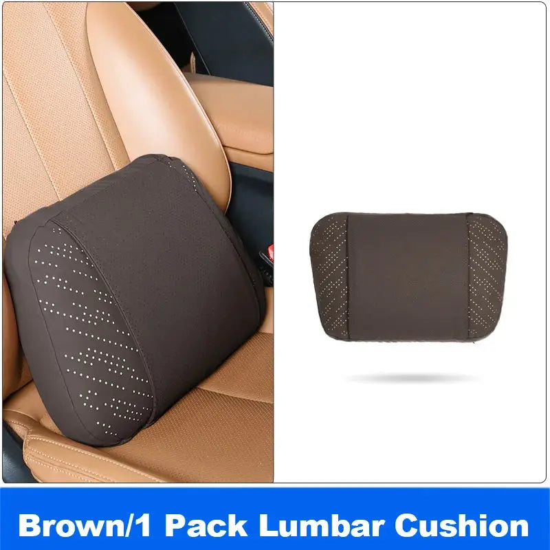 Vtear Universal Car Neck Pillow Lumbar Support Headrest Cushion Memory Foam Luminous Breathable Perforated Interior Accessories by InterCyprus Trading Ltd