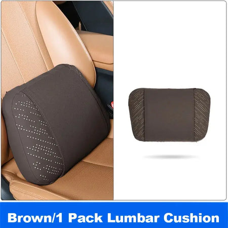Vtear Universal Car Neck Pillow Lumbar Support Headrest Cushion Memory Foam Luminous Breathable Perforated Interior Accessories by InterCyprus Trading Ltd