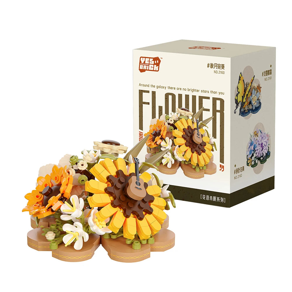 Buidling Blocks Flowers Potted Model &ndash; Creative Home Decor 2160 385pcs