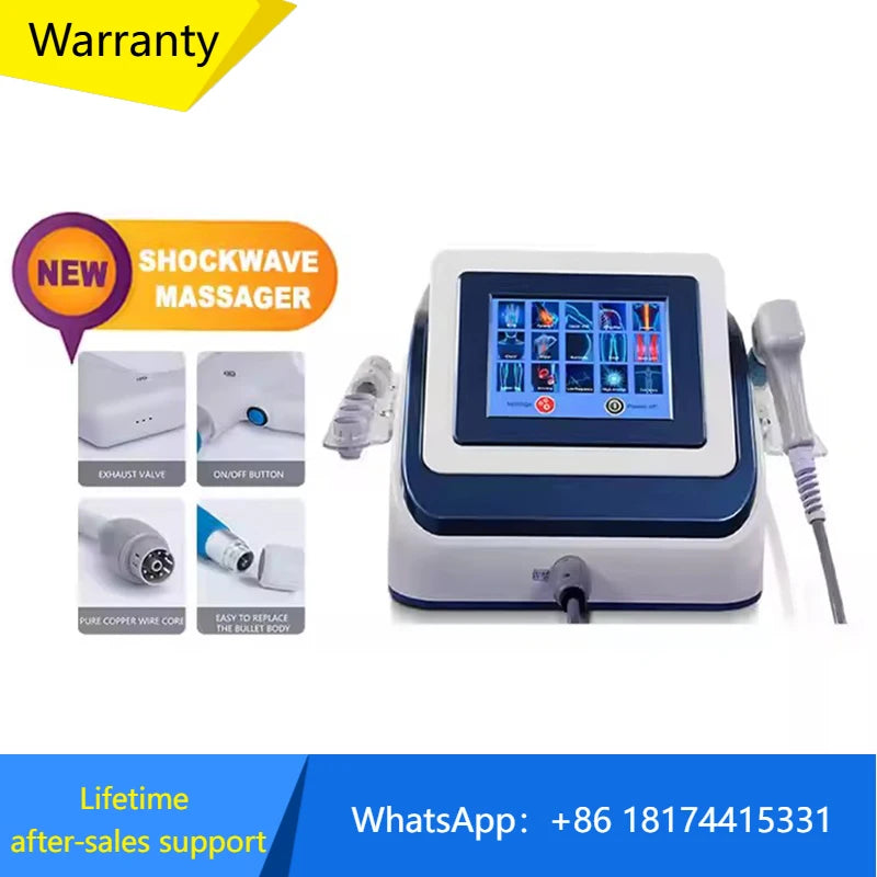 8 Bar Pneumatisk Chockvågsterapienhet För ED Ryggsmärta