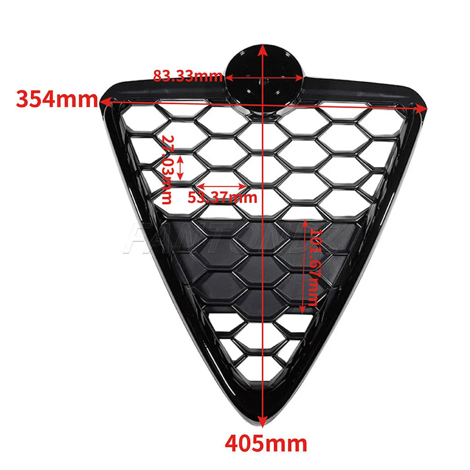 Escudo de parrilla frontal de malla de panal para Alfa Romeo Giulietta 2010-2016