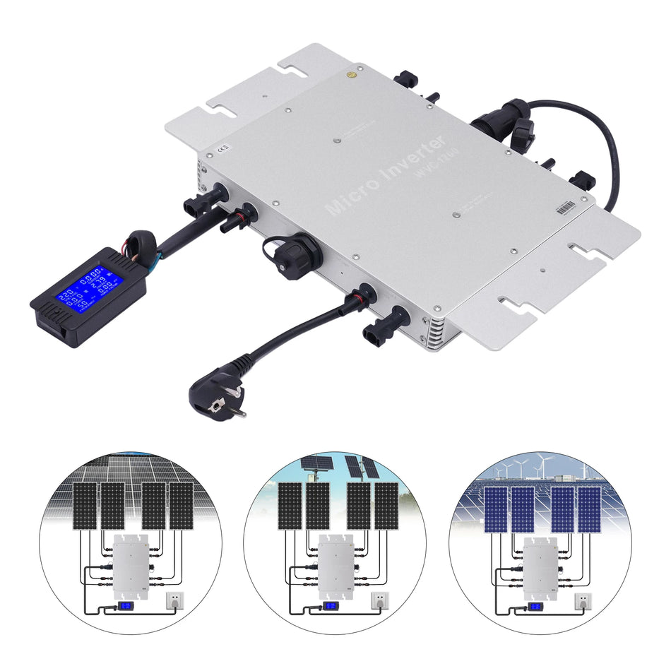 WVC-1200W &ndash; IP65 Waterproof Grid Tie Micro Inverter