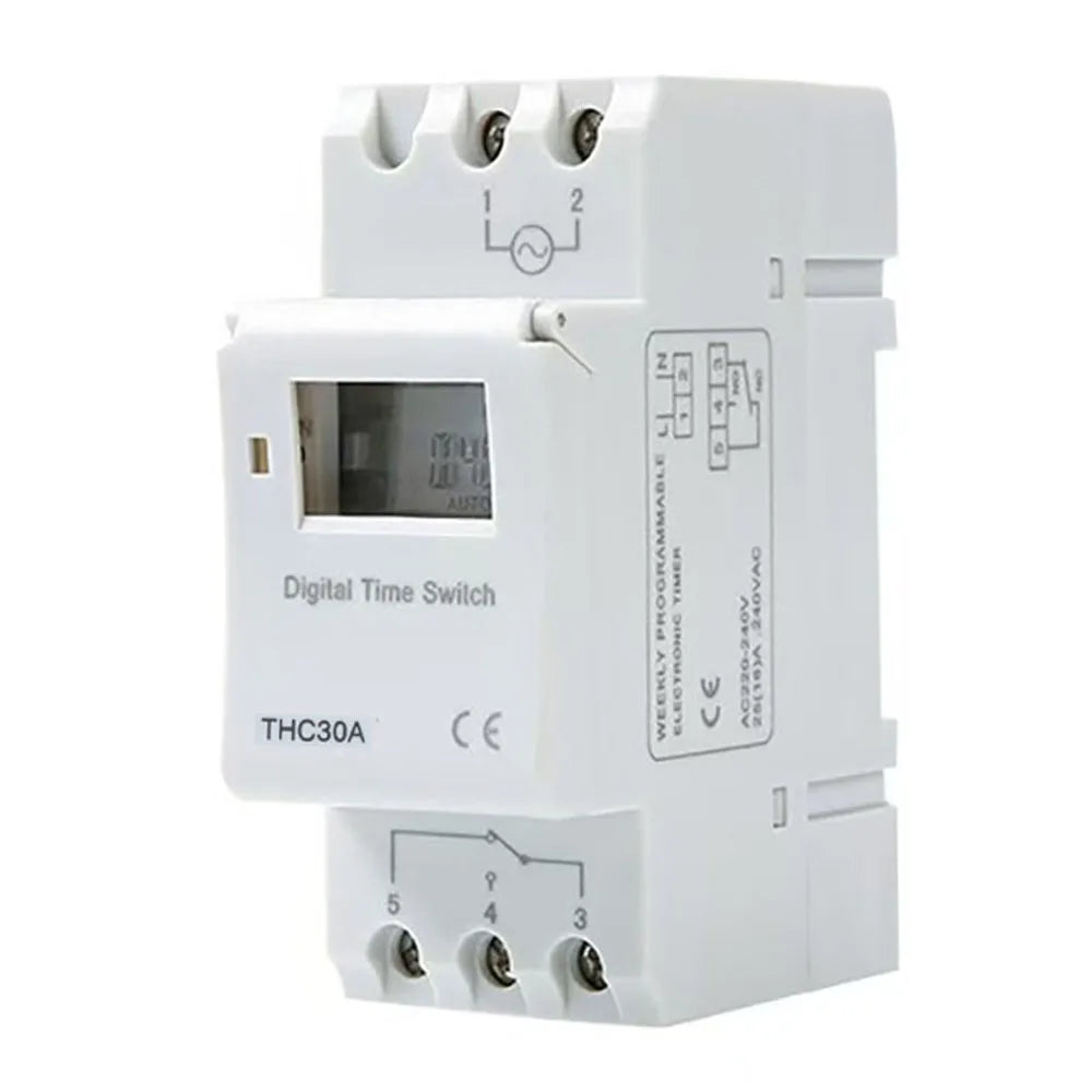 Din Rail Programmable Digital Timer Switch &ndash; Weekly Scheduling Control