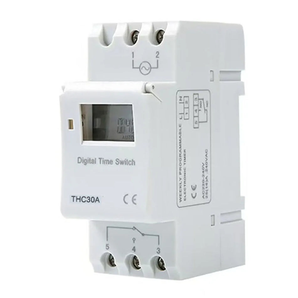 Din Rail Programmable Digital Timer Switch &ndash; Weekly Scheduling Control
