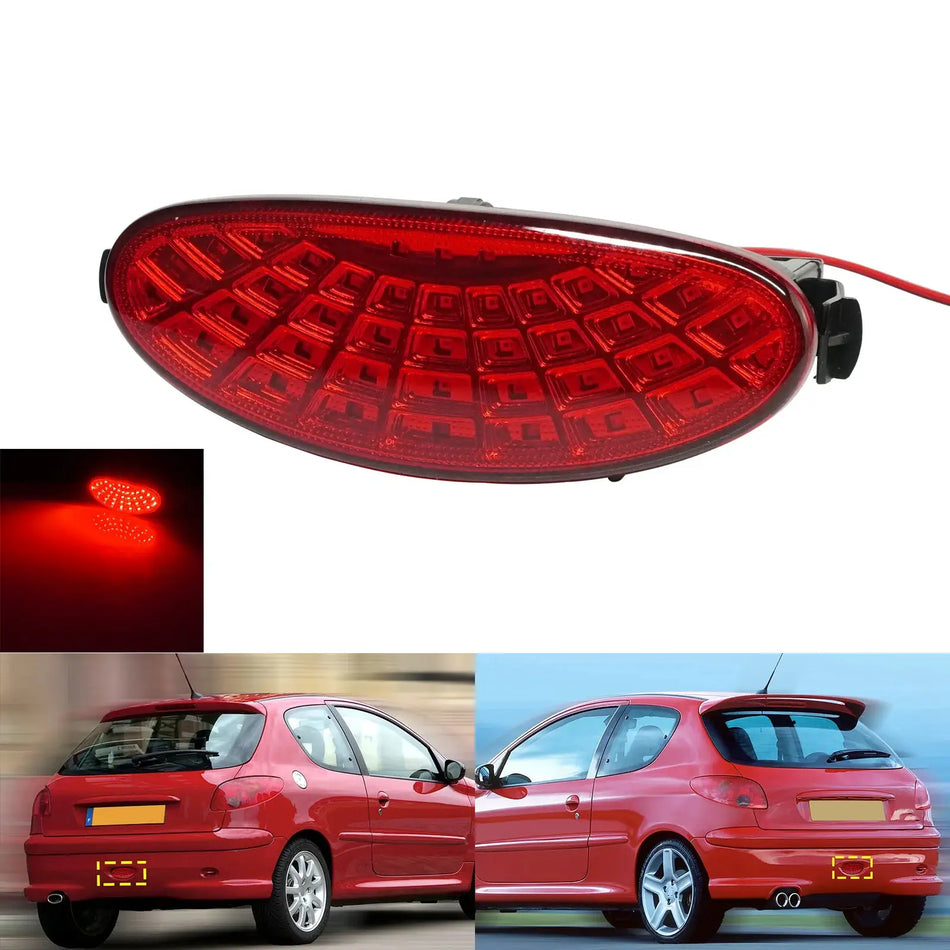 LED Red Rear Bumper Fog Light for Peugeot 206 Hatchback 98-09 by InterCyprus Trading Ltd