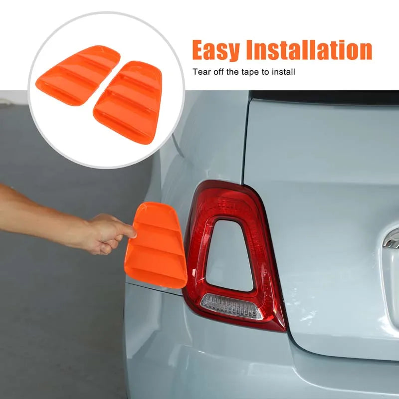 Fiat 500 Zadnja Luč Plošča 2-Kos ABS Ogljikova Vlakna Izgled Zaščita za 2016+