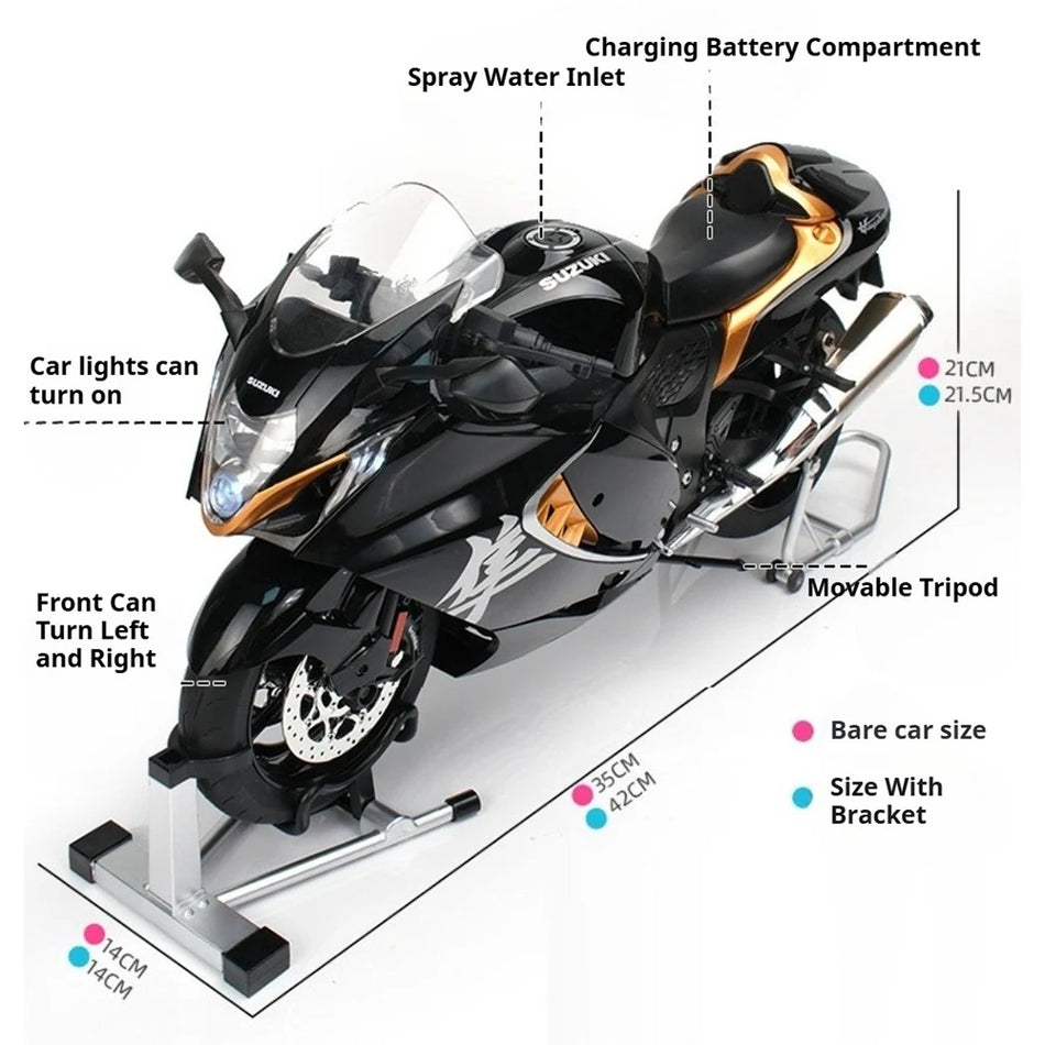 Scale 1:6 Diecast Motorcycle Model Toy for SUZUKI Hayabusa