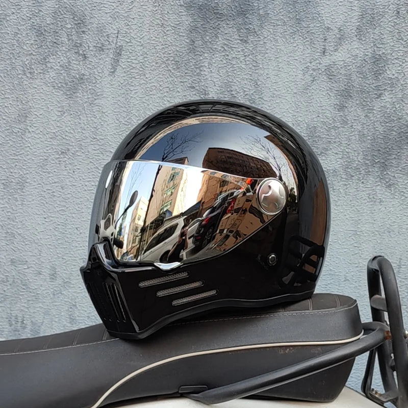 ORZ Full Face Modular Helmet Vintage Chopper &ndash; DOT Approved