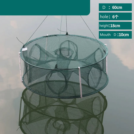Automatic Fishing Nets - Durable, Portable Shrimp &amp; Crab Trap Cage 60CM / CHINA