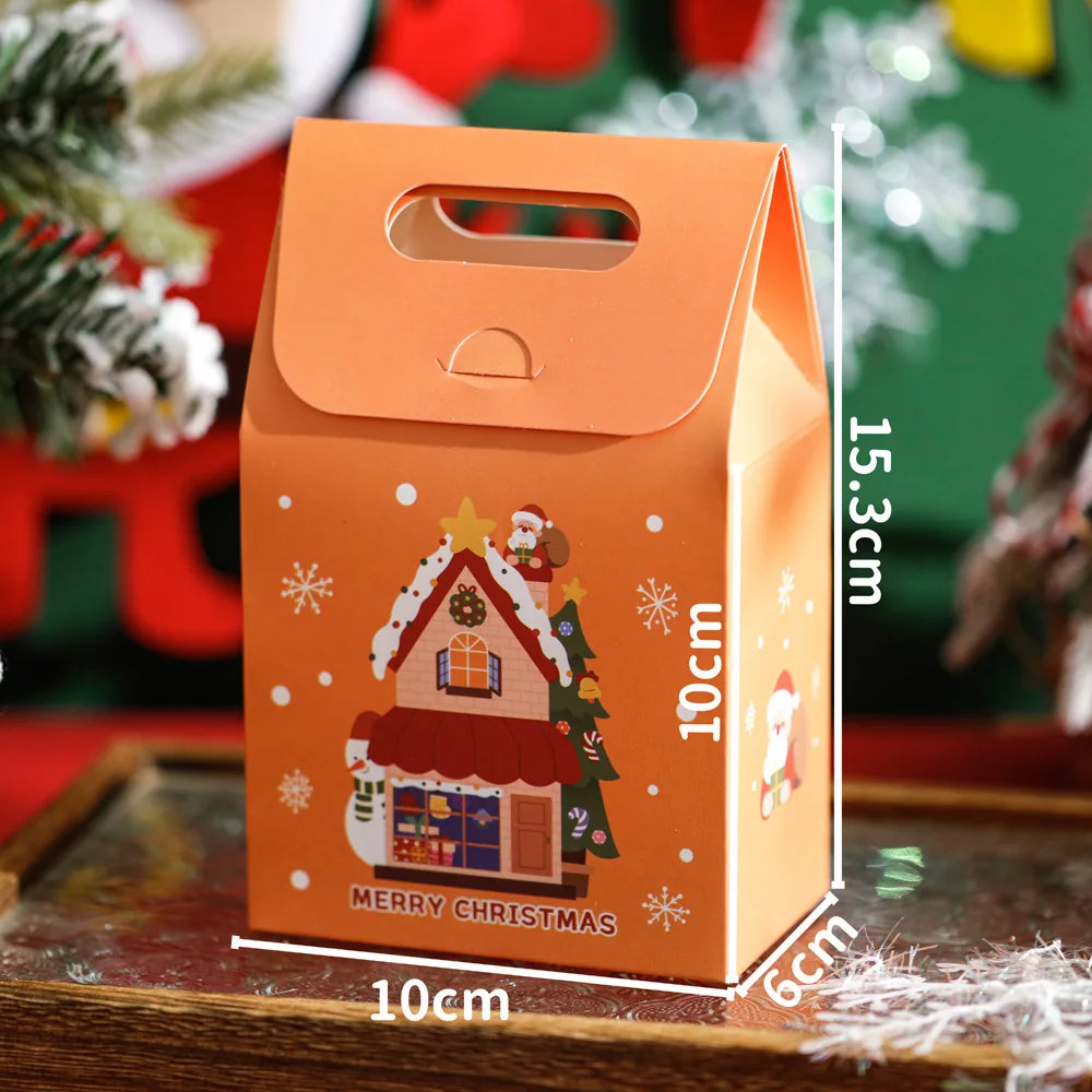 10pcs Colourful Christmas Gift Bags for Biscuits &amp; Treats orange / 10pcs