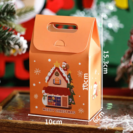 10pcs Colourful Christmas Gift Bags for Biscuits &amp; Treats orange / 10pcs