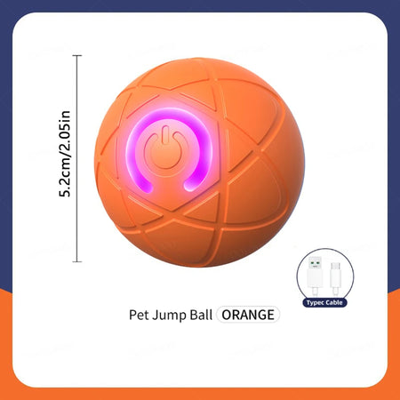 Interactive Smart Pet Ball - USB Rechargeable Electronic Toy for Puppies and Kittens - Birthday Gift for Dogs and Cats Orange X / CHINA