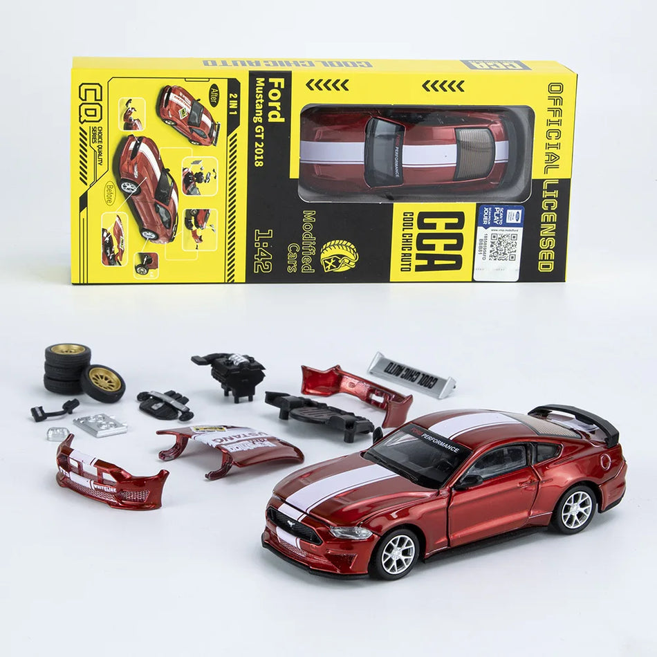 Modelo de coche de metal fundido para Ford Mustang GT a escala 1:42