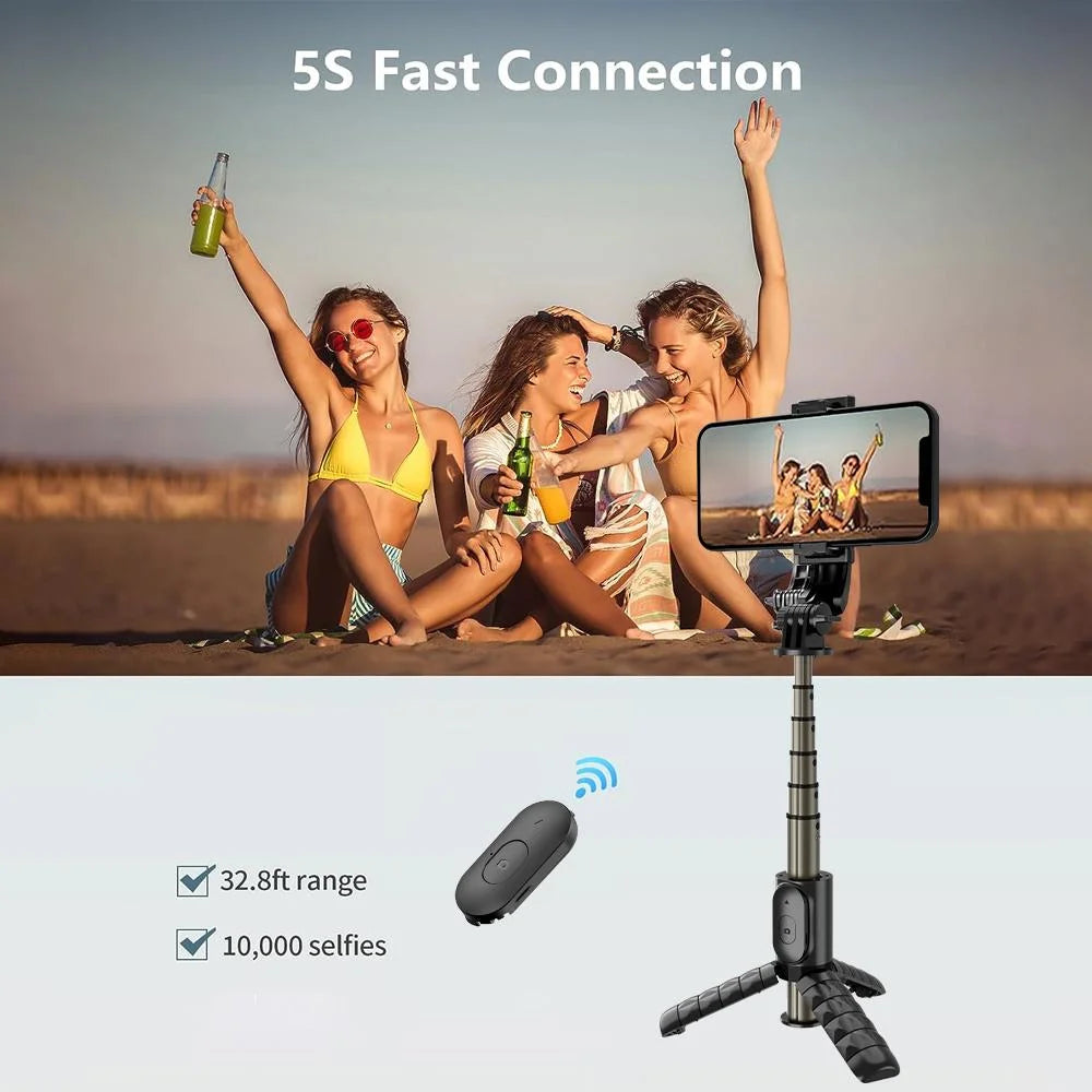 CrownQu Selfie Stick &ndash; 360 Degree Rotation with Bluetooth Remote