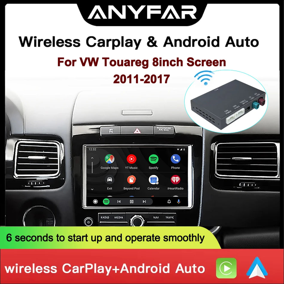 Σετ Volkswagen Touareg CarPlay Android Auto με οθόνη 8 ιντσών και Mirror Link