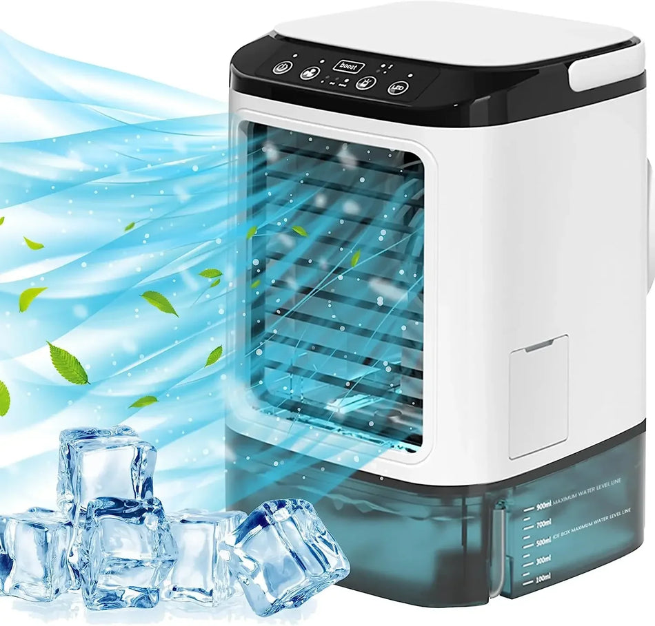 Portable Dual Spray Air Conditioner Fan | 3-Speed Ultrasonic Atomization