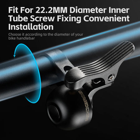 ROCKBROS Alloy Bike Bell with Crisp Sound and Easy Installation