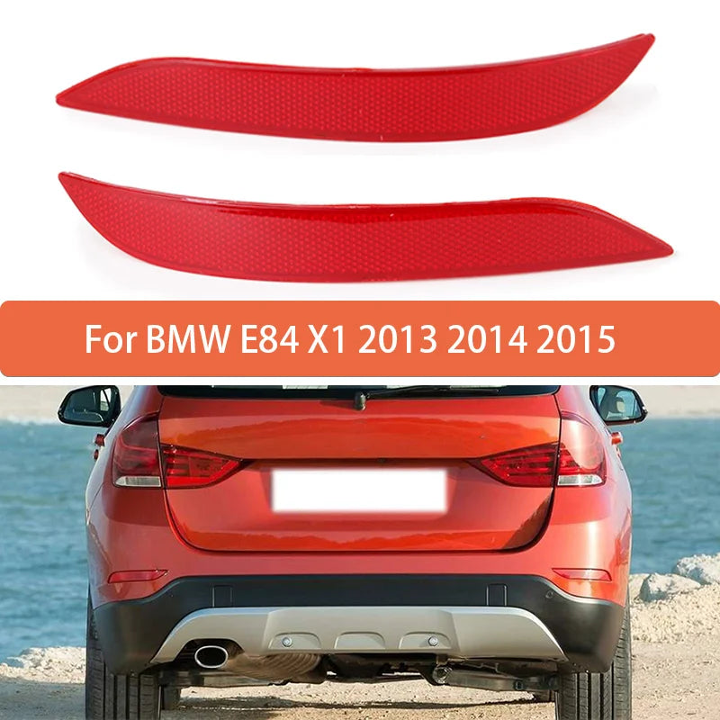 Set de benzi reflectorizante pentru bara de protecție cu lentilă roșie pentru BMW E84 X1