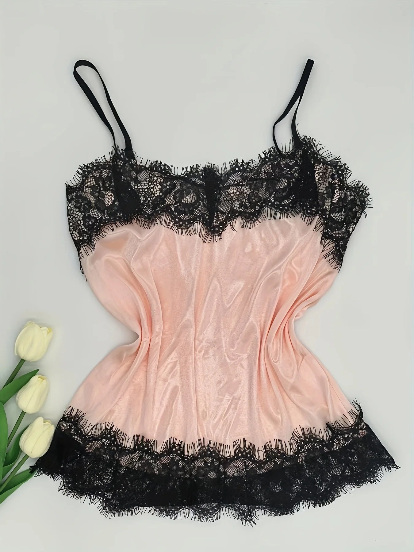 Summer Lace Silk Pajama Set Women Sleepwear - Sexy &amp; Comfortable Lingerie Cami Top with Shorts