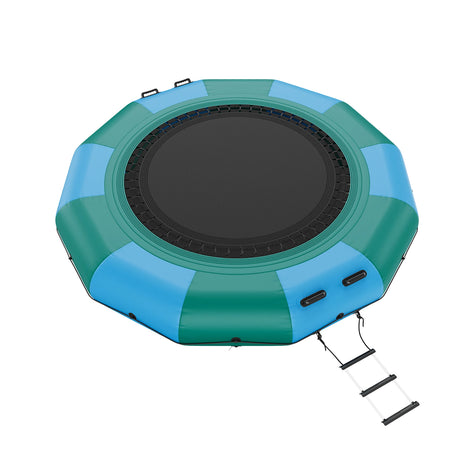 SucceBuy 12ft Inflatable Water Bouncer &ndash; Portable Trampoline blue / spain