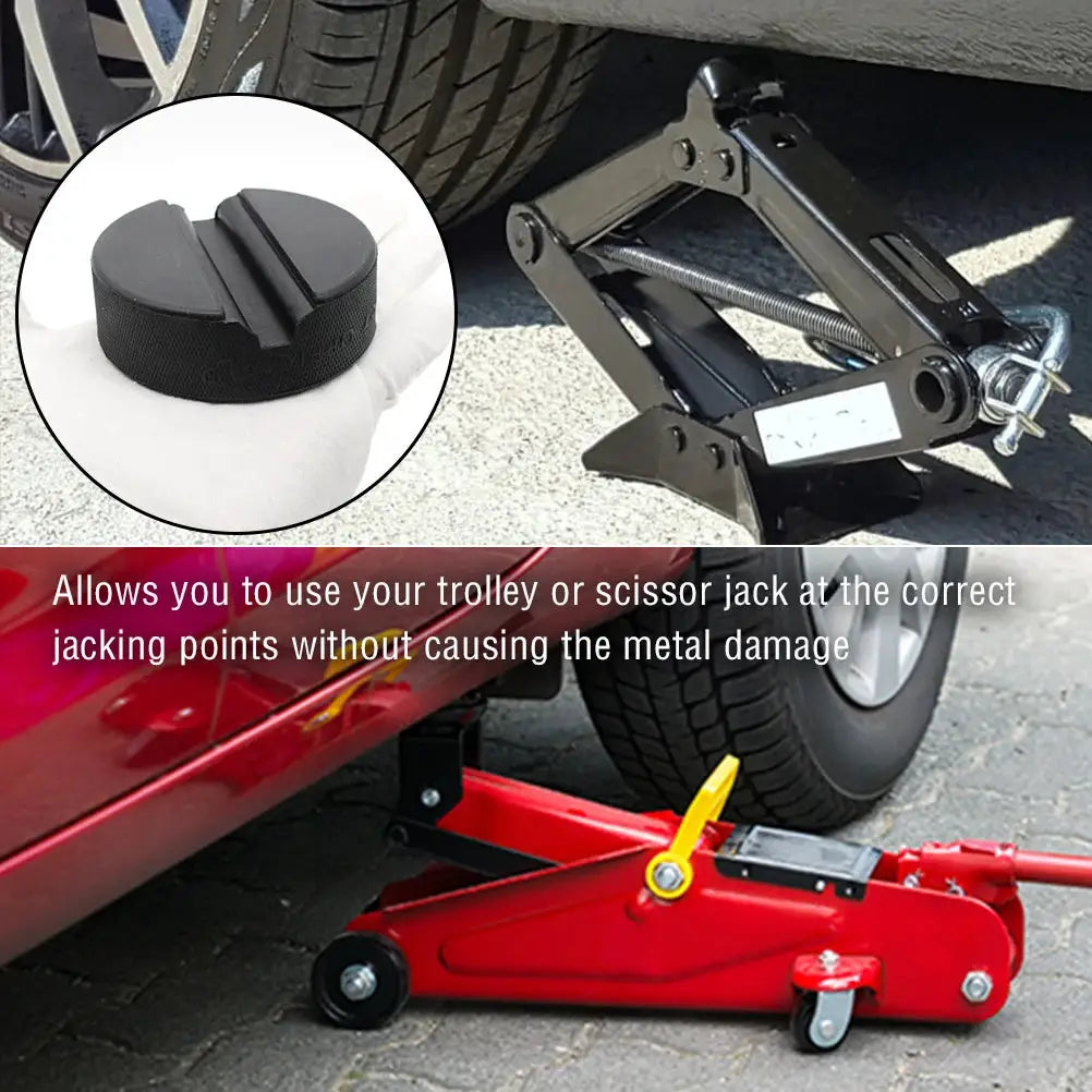 For VW SEAT SKODA AUDI Floor Slotted Car Rubber Jack Pad Frame Protector Adapter Jacking Tool Pinch Weld Side Lifting Disk Guard by InterCyprus Trading Ltd