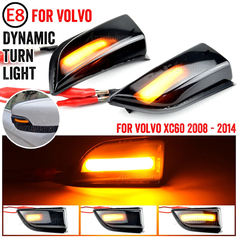 LED Side Mirror Turn Signal Lights For Volvo XC60 2008-2014