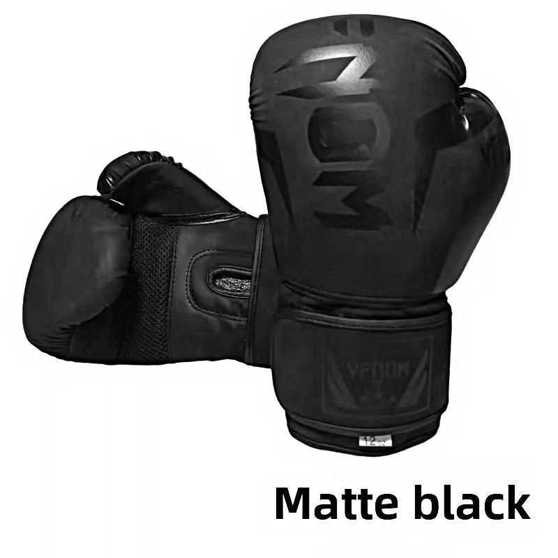 Gants de boxe en cuir PU respirants de 6 oz à 16 oz pour le Taekwondo et le Muay Thaï