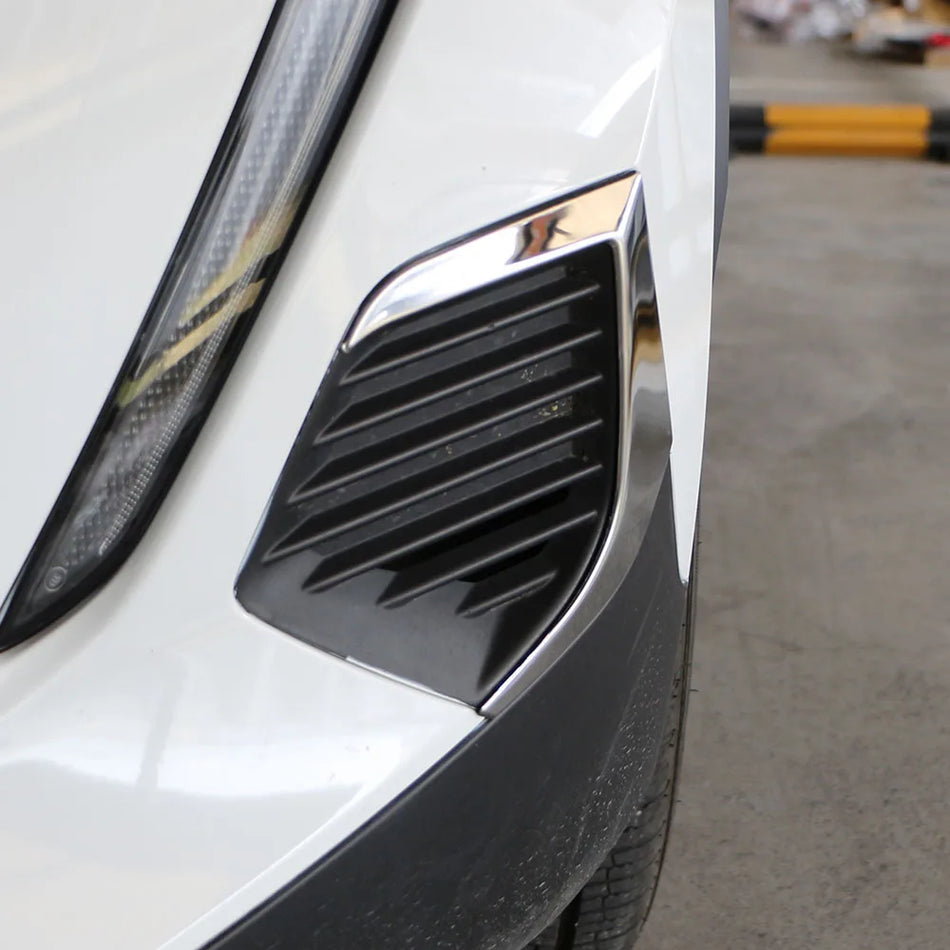 Рамка за капак на мъглови светлини за Peugeot 2008, декорация от неръждаема стомана, 2 части