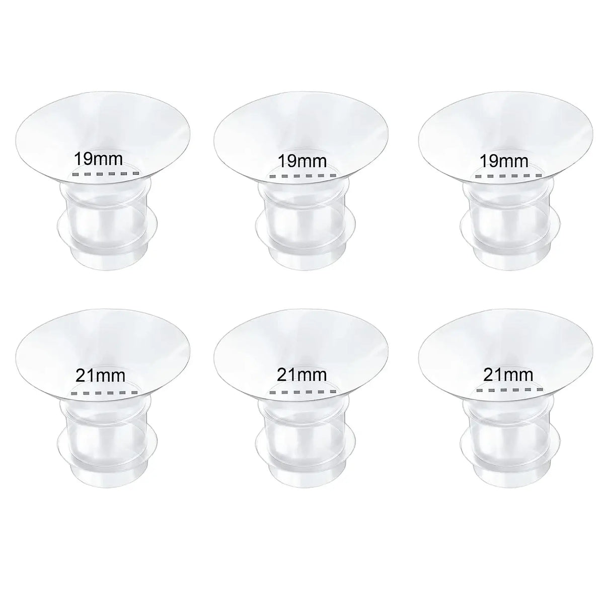 5 Size Breast Milk Pump Flange Inserts - Compatible &amp; Comfortable 19-21