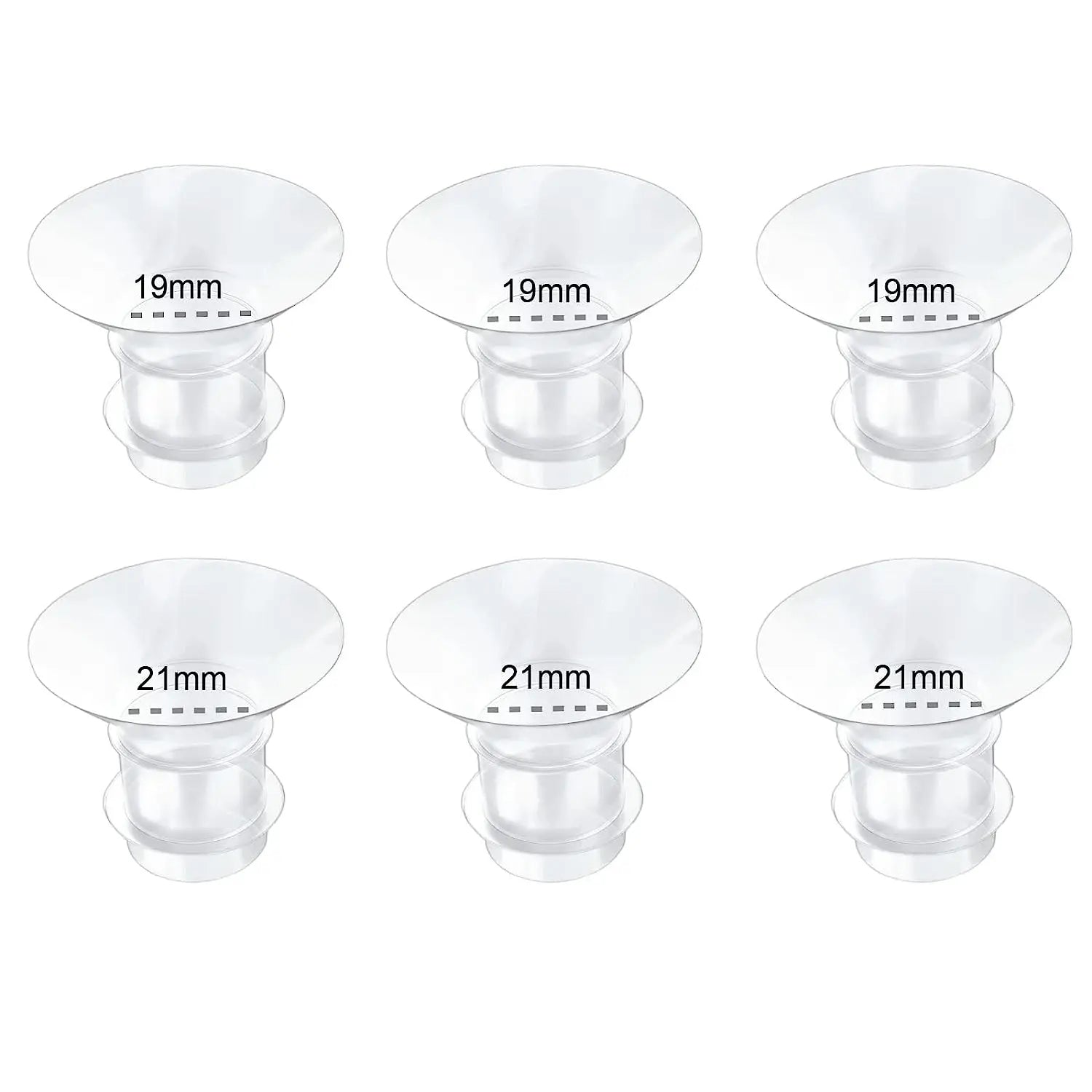 5 Size Breast Milk Pump Flange Inserts - Compatible &amp; Comfortable 19-21