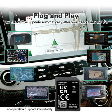 A218 V20 Sat Nav Map Update 2025 SD Card - Mercedes Ready