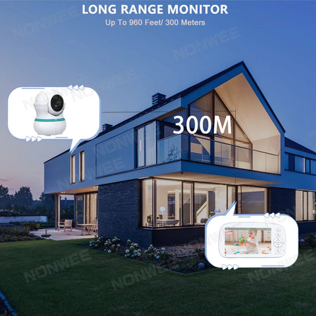 5&quot; HD Baby Monitor with 360&deg; Pan-Tilt, 35-Hour Battery, and Temperature Alerts