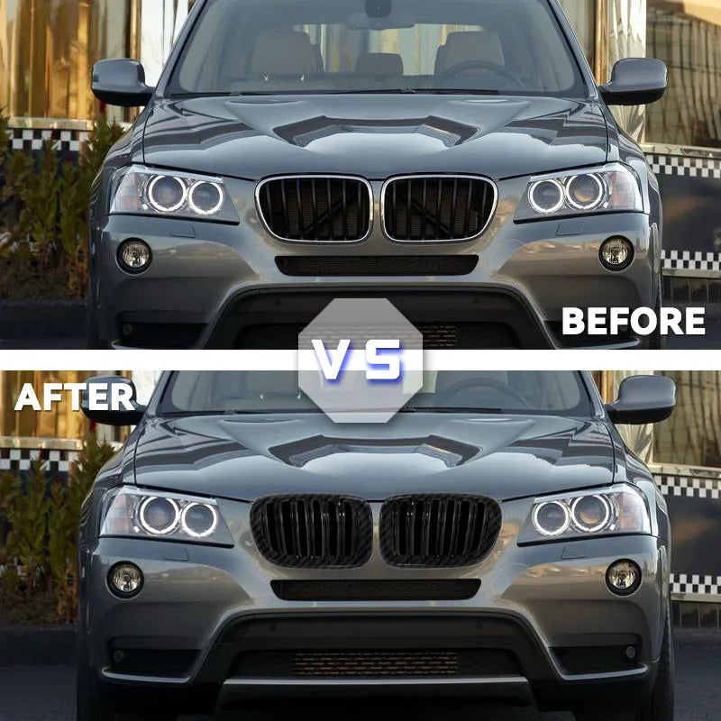 For BMW X3 F25 2010 2011 2012 2013 Front Kidney Grilles Matte Gloss Black Replacement Racing Bumper Body kit by InterCyprus Trading Ltd