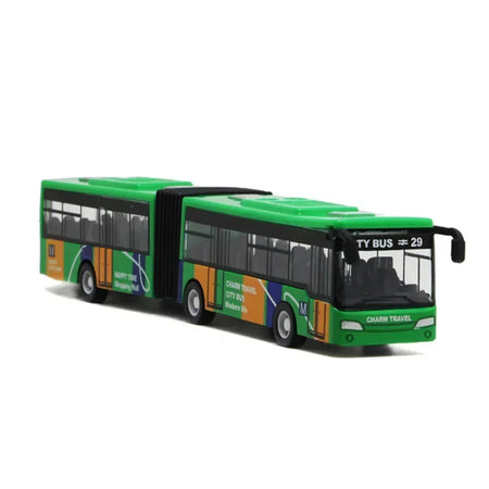 1/64 Alloy City Bus Diecast &ndash; Double Bus Pull Back Action green