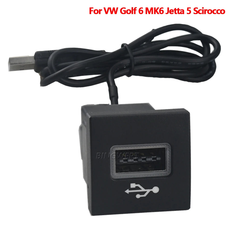 USB ievades adaptera kabelis Volkswagen Golf 6 Jetta MK5 Scirocco EOS Caddy