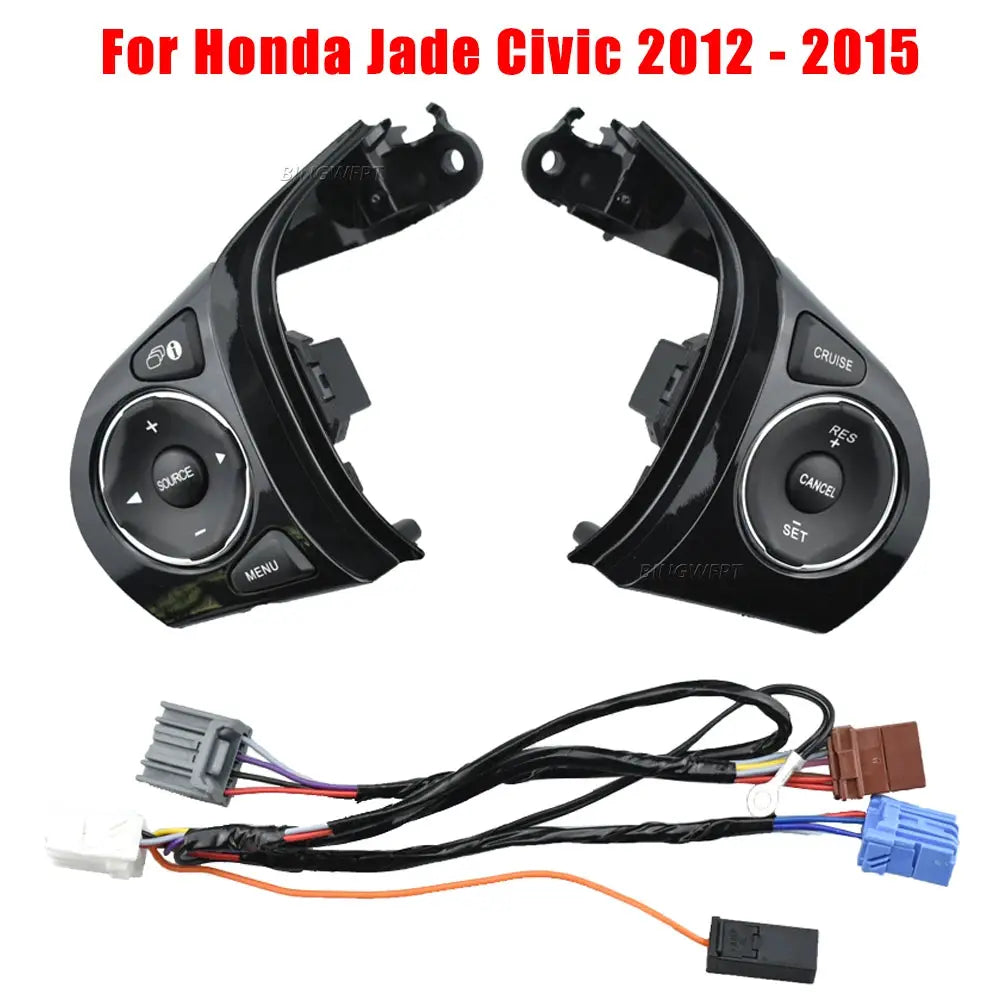1Pair Steering Wheel Switch For Honda Jade Civic 2012 2013 2014 2015 Audio Radio Remote Cruise Control Button 35880-TR6-A21 by InterCyprus Trading Ltd